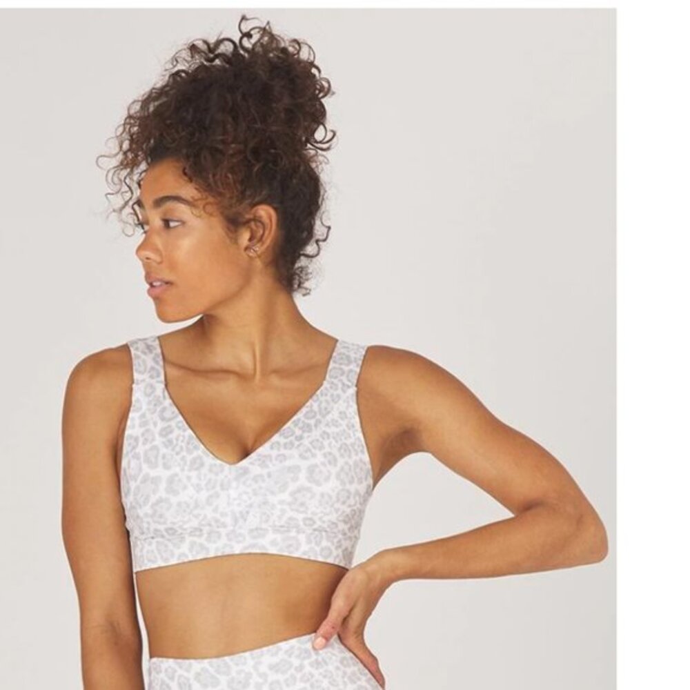 NWT Glyder Tida sport bra ice leopard Sz‎ XS